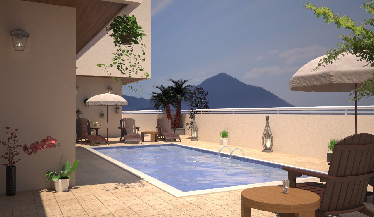 Piscina — Residencial Atos, Ubatuba/SP