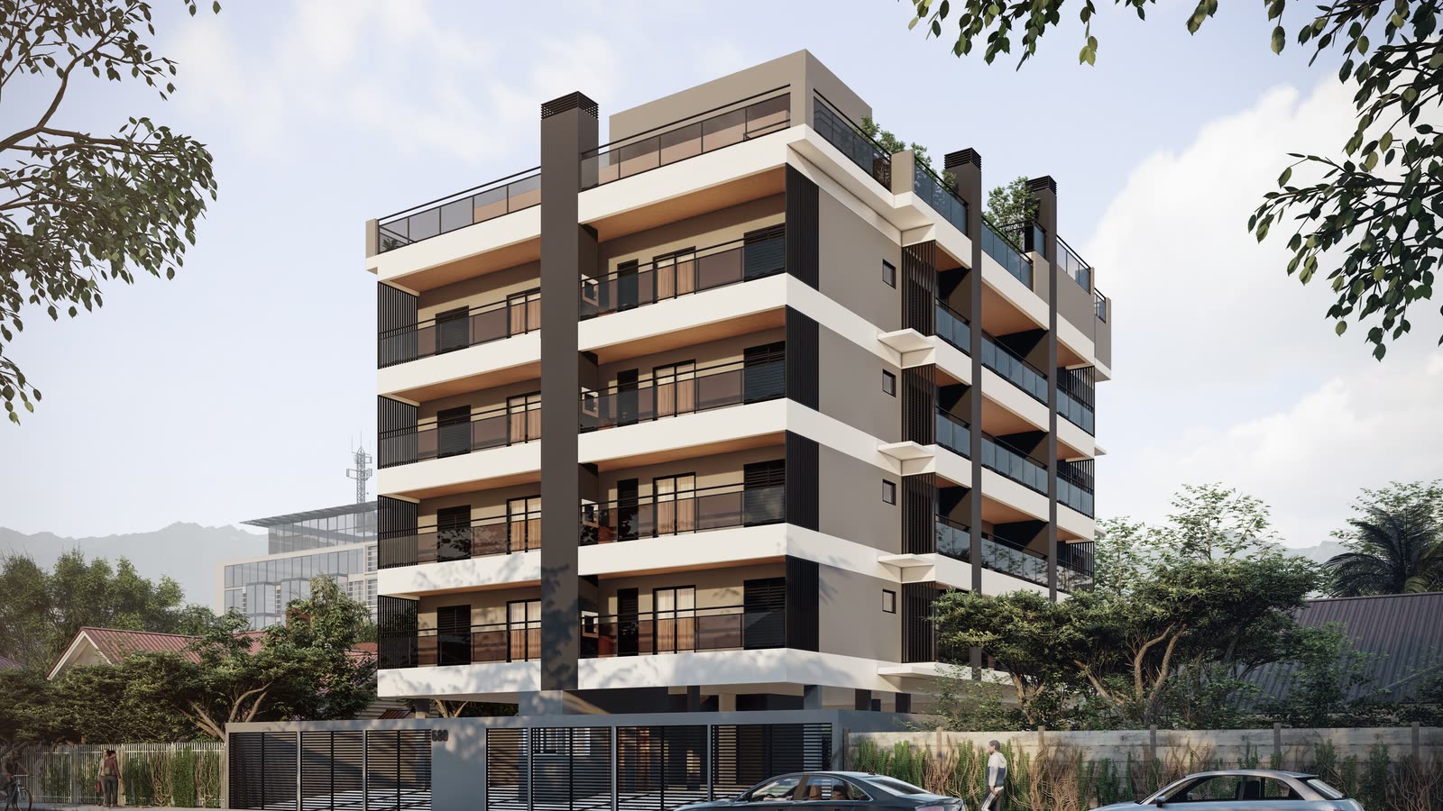 Fachada do Residencial Esdras, edifício entregue da MRK em Itaguá, Ubatuba/SP