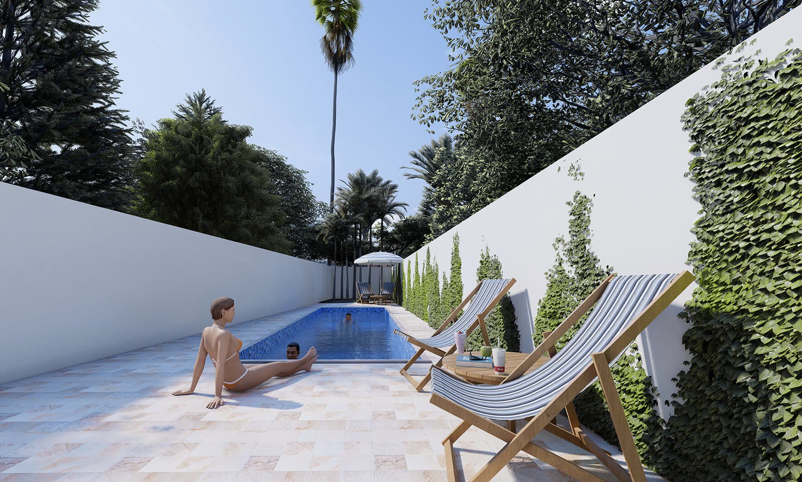 Área da piscina — Residencial Marias, Perequê-Açu, Ubatuba/SP